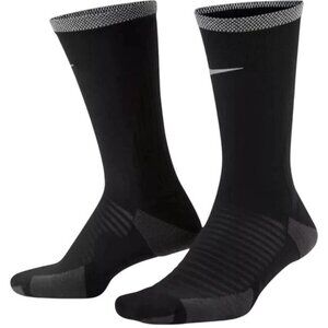 NWT Nike Spark Cushioned Crew Black Running Socks